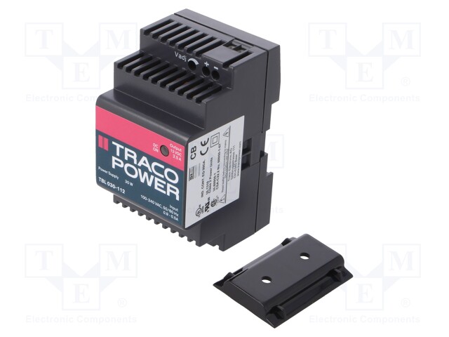 Power supply: switched-mode; 30W; 12VDC; 12÷16VDC; 2.5A; 85÷264VAC