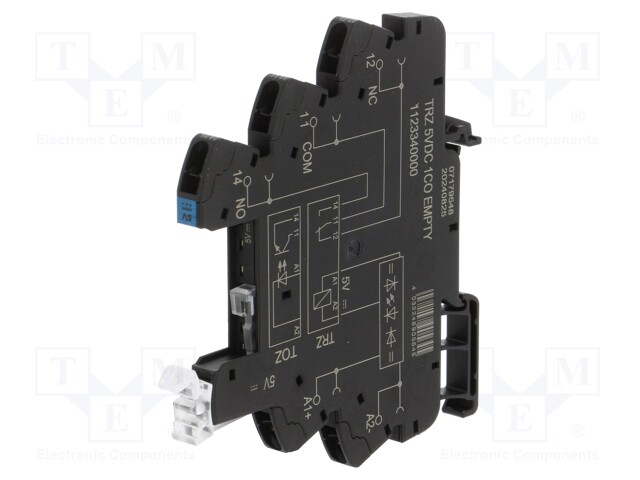 Socket; 10A; DIN; Leads: spring clamps; -40÷60°C; 87.8x90.5x6.4mm