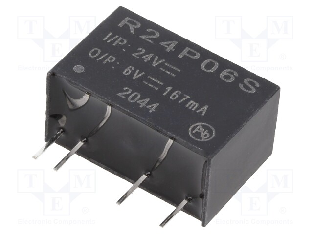 Converter: DC/DC; 1W; Uin: 21.6÷26.4V; Uout: 6VDC; Iout: 167mA; SIP7