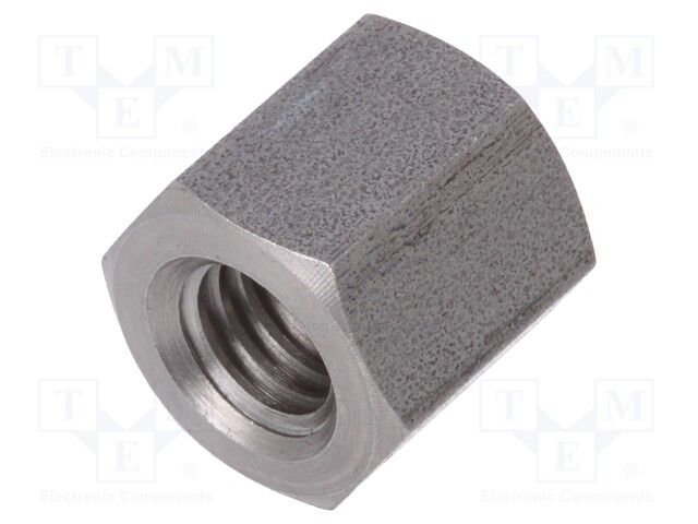 Screwed spacer sleeve; Int.thread: M6; 10mm; hexagonal