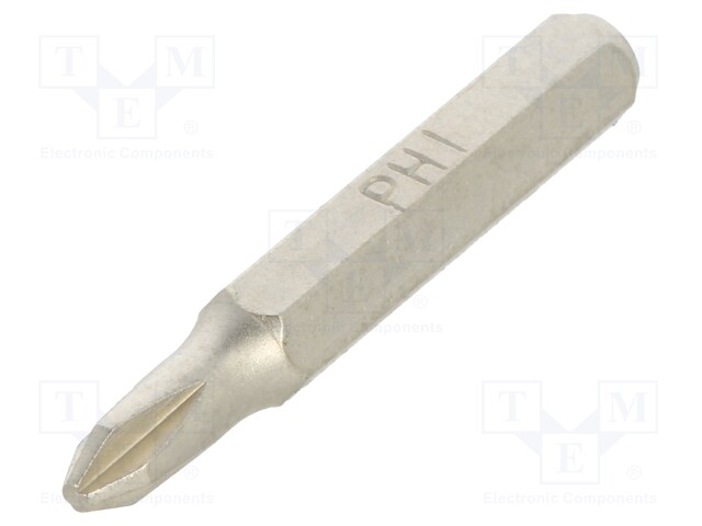 Screwdriver bit; Phillips; PH1; Overall len: 27mm; Kind: precision