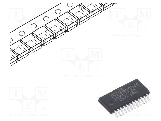 Driver; shift register; LED driver; 90mA; 20V; Channels: 16; QSOP24