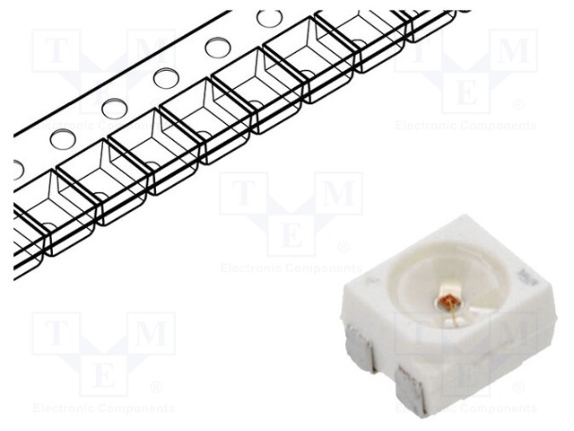 LED; SMD; 3030,PLCC4; orange; 1400÷4500mcd; 3x3x2.1mm; 120°; 50mA