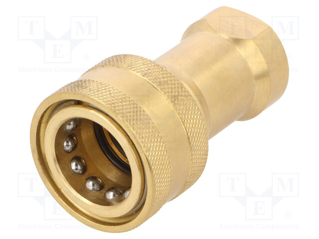 Quick connection coupling; double-sided; 210bar; Seal: NBR