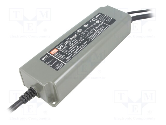 Power supply: switched-mode; LED; 120W; 14.4÷24VDC; 5A; 90÷305VAC