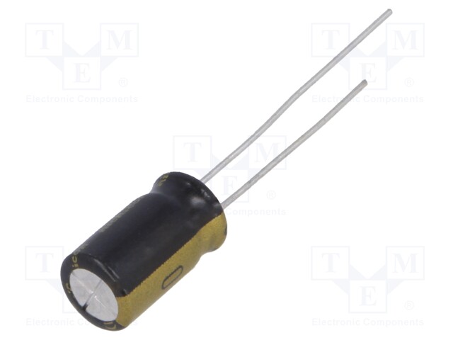 Capacitor: electrolytic; THT; 10uF; 100VDC; Ø6.3x11mm; Pitch: 2.5mm