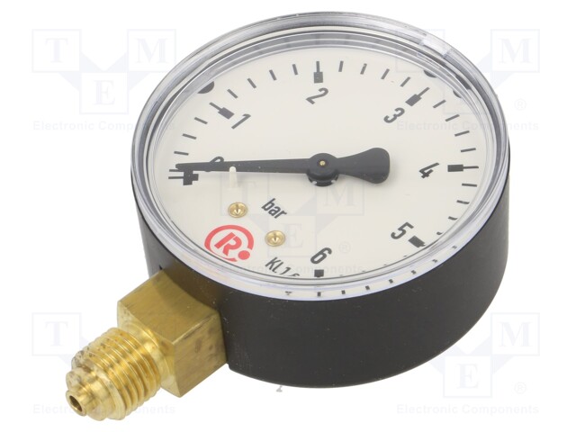 Manometer; 0÷6bar; 63mm; non-aggressive liquids,inert gases