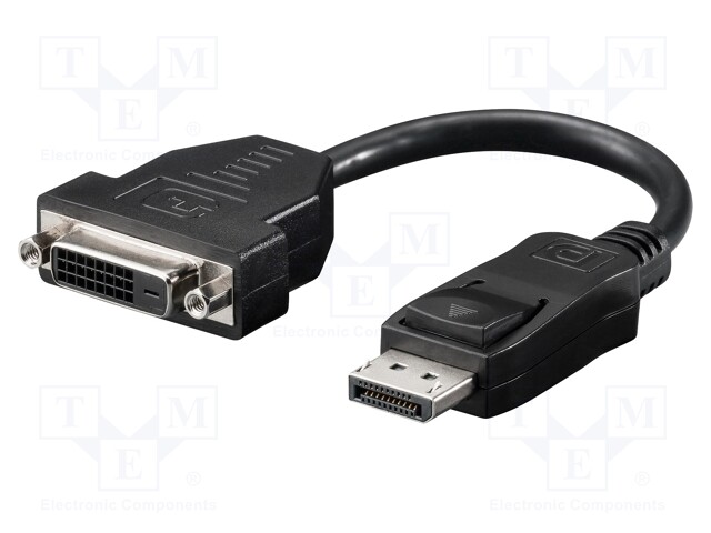 Adapter; DisplayPort plug,DVI-D (24+1) socket; 0.2m