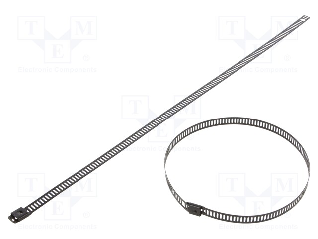 Cable tie; L: 300mm; W: 7mm; acid resistant steel AISI 316; 445N