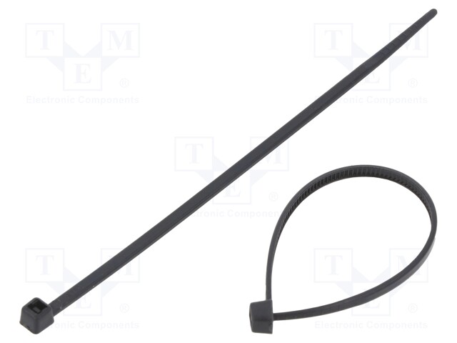 Cable tie; L: 100mm; W: 2.5mm; polyamide; 80N; black; Ømax: 20.5mm