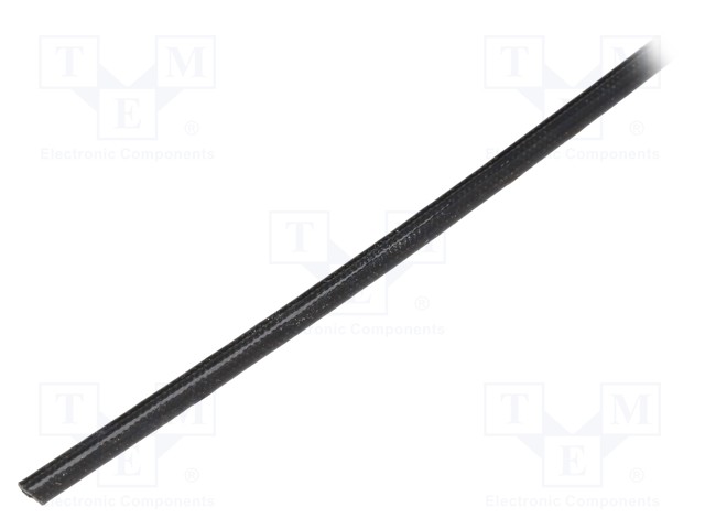 Insulating tube; black; -20÷155°C; Øint: 1.5mm; L: 200m