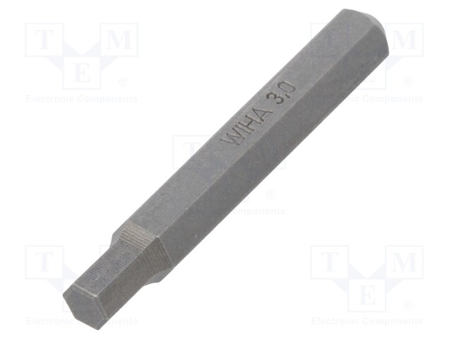 Screwdriver bit; Allen hex key; HEX 3mm; Overall len: 28mm