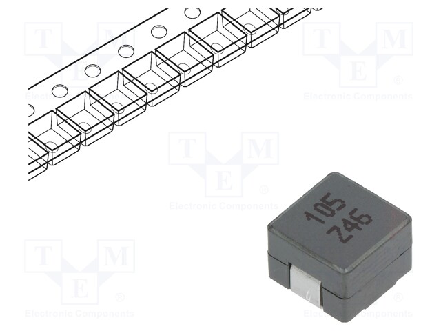 Inductor: wire; 105nH; Ioper: 36A; 0.32mΩ; 100kHz; -40÷125°C; ±20%