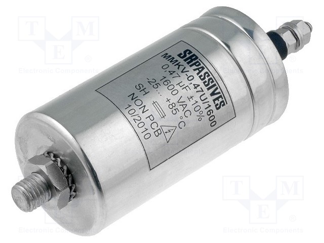 Capacitor: polypropylene; 470nF; ±10%; Ø50x95mm; Leads: M6 screw