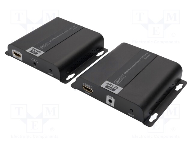 HDMI extender; HDCP 1.4,HDMI 1.4,PoE; black; Enclos.mat: metal