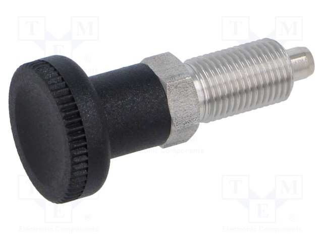 Indexing plungers; Thread: M10; 5mm; Mat: stainless steel; Pitch: 1