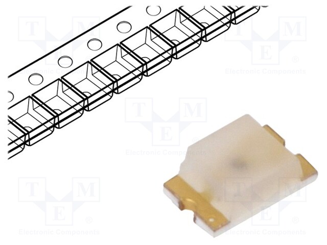 LED; SMD; 0804; amber; 28.5÷95mcd; 2x1.25x0.8mm; 170°; 1.9÷2.4V