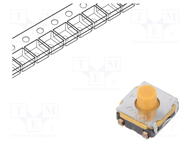 Microswitch TACT; SPST-NO; Pos: 2; 0.05A/32VDC; SMT; none; 1.4N