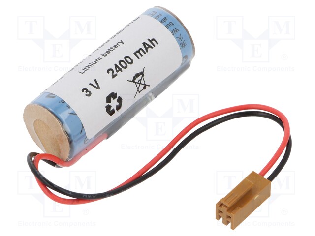 Battery: lithium; 3V; 17450,4/5A,CR8L; connectors; 2400mAh