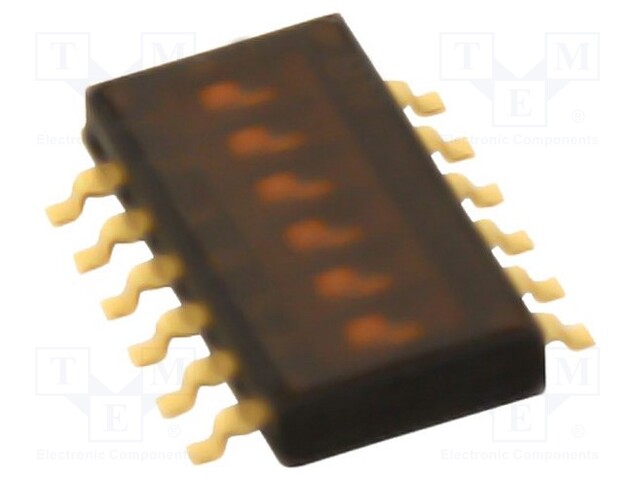 Switch: DIP-SWITCH; Poles number: 6; ON-OFF; 0.025A/24VDC; Pos: 2