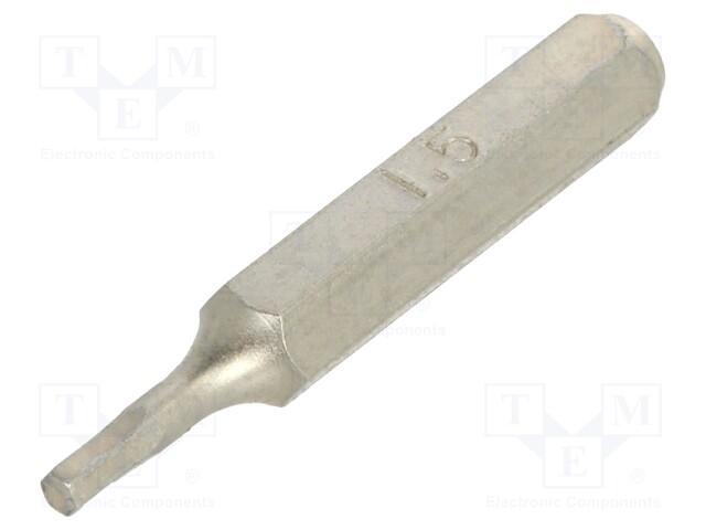 Screwdriver bit; Allen hex key; HEX 1,5mm; Overall len: 27mm