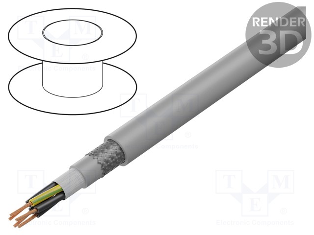 Wire: control cable; ÖLFLEX® FD CLASSIC 810 CP; 5G1mm2; PUR; grey