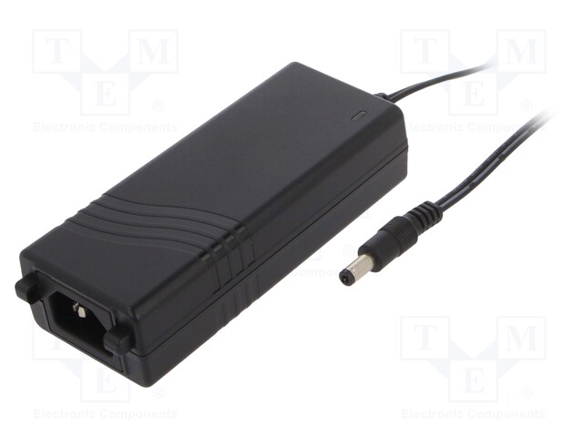 Power supply: switched-mode; 48VDC; 1A; Out: 5,5/2,5; 48W; desktop