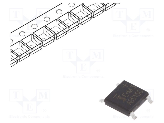 Single-phase bridge rectifier; Urmax: 400V; If: 2A; Ifsm: 50A; ABS