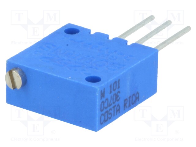 Potentiometer: mounting; vertical,multiturn; 100Ω; 0.75W; ±10%