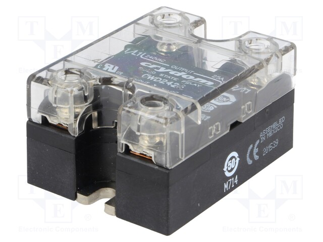 Relay: solid state; Ucntrl: 3÷32VDC; 25A; 24÷280VAC; -40÷80°C; IP20