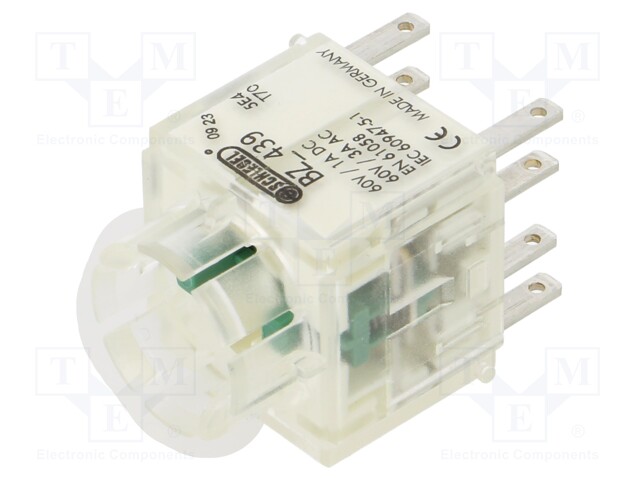 Contact block; -30÷70°C; IP00; Contacts: NC x2 + NO x2; 3mm