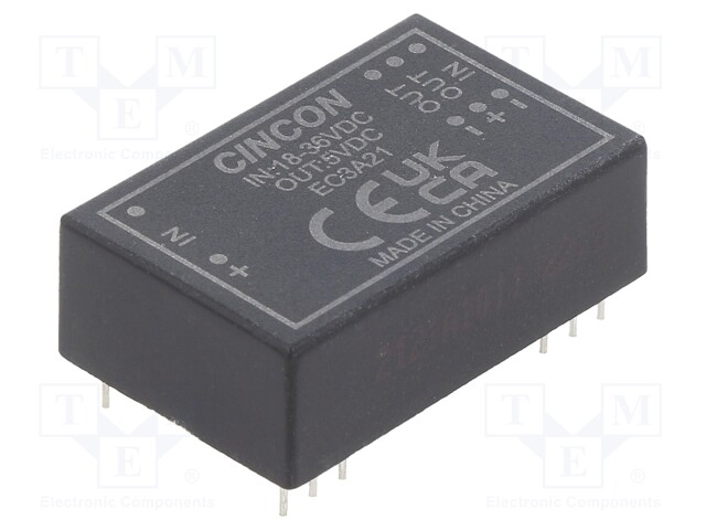 Converter: DC/DC; 3W; Uin: 18÷36V; Uout: 5VDC; Iout: 600mA; DIP24