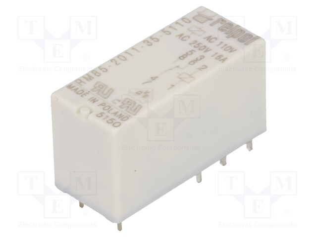 Relay: electromagnetic; SPDT; Ucoil: 110VAC; 16A/250VAC; 16A/24VDC