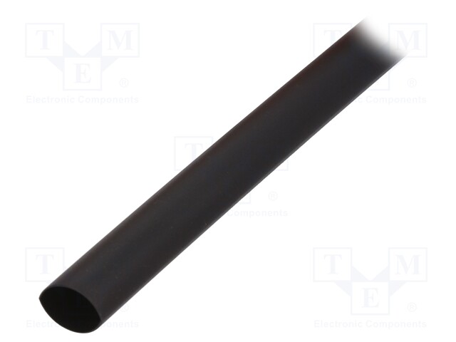 Heat shrink sleeve; thin walled,glued; 4: 1; 12mm; L: 1m; black