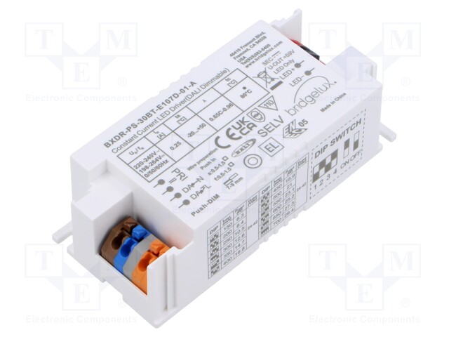 Power supply: switched-mode; LED; 30W; 24÷42VDC; 150÷700mA; OUT: 1