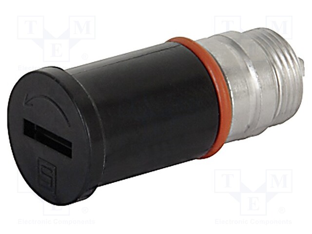 Adapter; cylindrical fuses; 5x20mm; 16A; -40÷85°C; Colour: black