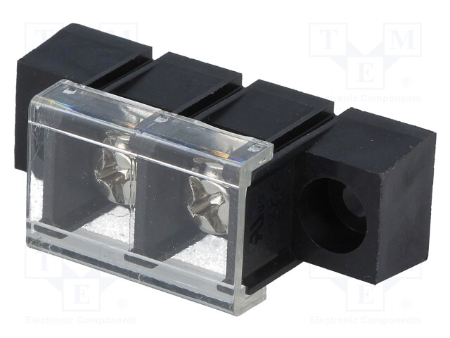 PCB terminal block; straight; 10mm; ways: 2; THT,screw terminal