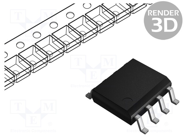 Dual MOSFET, Complementary N and P Channel, 30 V, 9.3 A, 0.014 ohm, SOIC, Surface Mount
