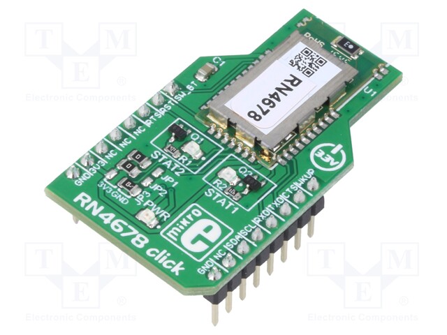 Click board; Bluetooth; I2C,UART; RN4678; mikroBUS connector