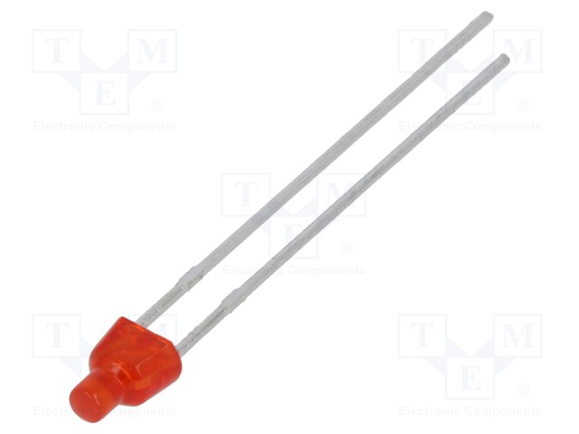 LED; rectangular; 4x2.8mm; red; 2mcd; 70°; Front: flat; 20mA; 2÷2.5V