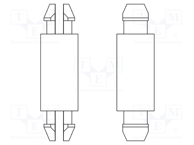 PCB distance; polyamide 66; L: 6.4mm; latch/latch; Colour: natural