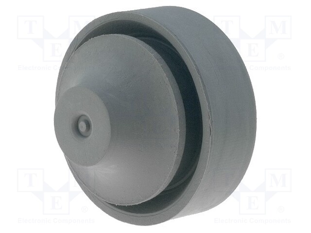 Grommet; Ømount.hole: 12.7mm; Panel thick: 0.5÷2mm; L: 12.8mm; grey