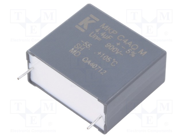 Capacitor: polypropylene; DC-Link; 4.4uF; ESR: 10.9mΩ; THT; ±5%