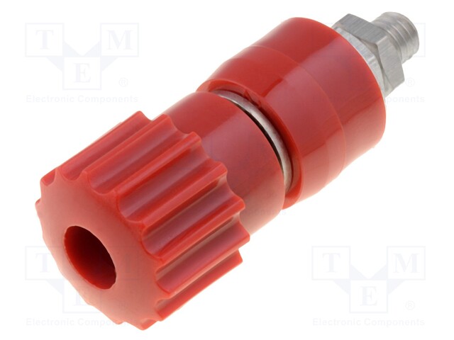 Socket; 4mm banana; 25A; red