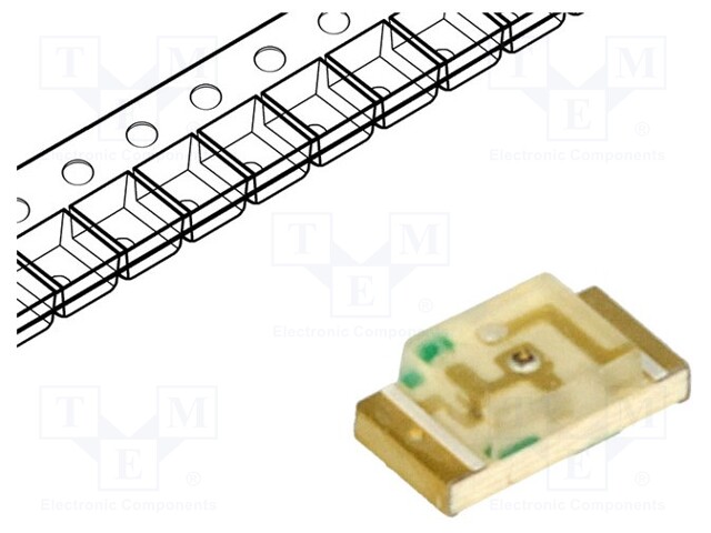 LED; SMD; 1206; green; 18÷70mcd; 3.2x1.6x1.1mm; 120°; 2.1÷2.5V; 20mA