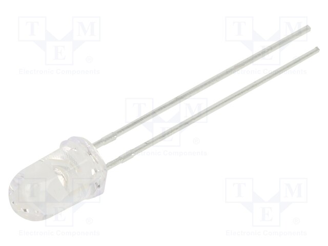 LED; 5mm; yellow; 1800÷3000mcd; 20°; 20mA; 2÷2.5V; Front: convex