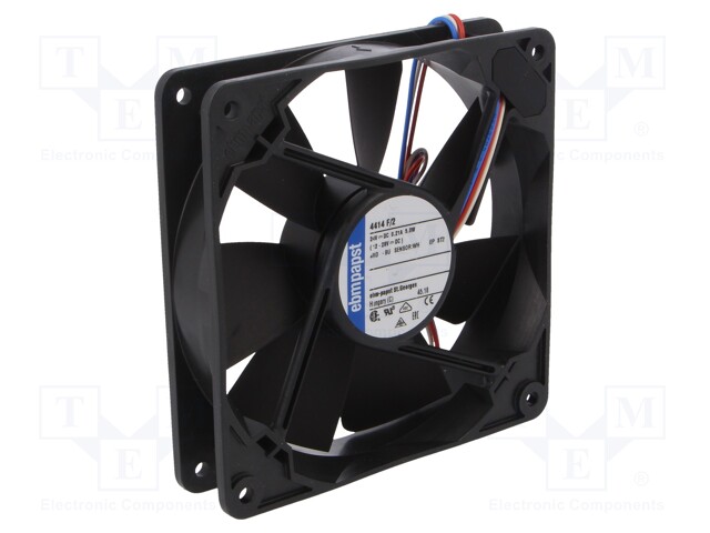 Fan: DC; axial; 119x119x25mm; 168m3/h; 43dBA; ball bearing; 2900rpm