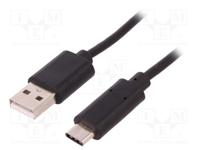 Cable; USB 2.0,USB 3.1; USB A plug,USB C plug; 1.5m