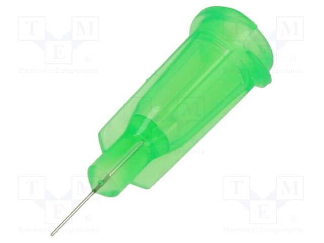 Dispensing Tip, Needle, Stainless Steel, TE Series, Green, 0.25 ", 50 Pack