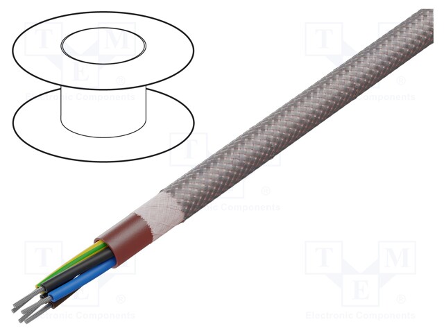 Wire; SiHF; Cu; stranded; 5G4mm2; silicone; brown-red; -60÷180°C